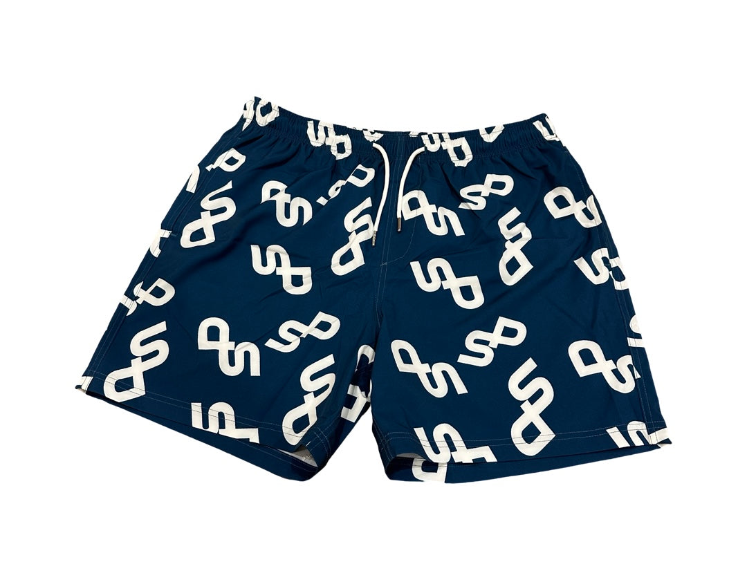 BLUE LOGO SWIM SHORTS