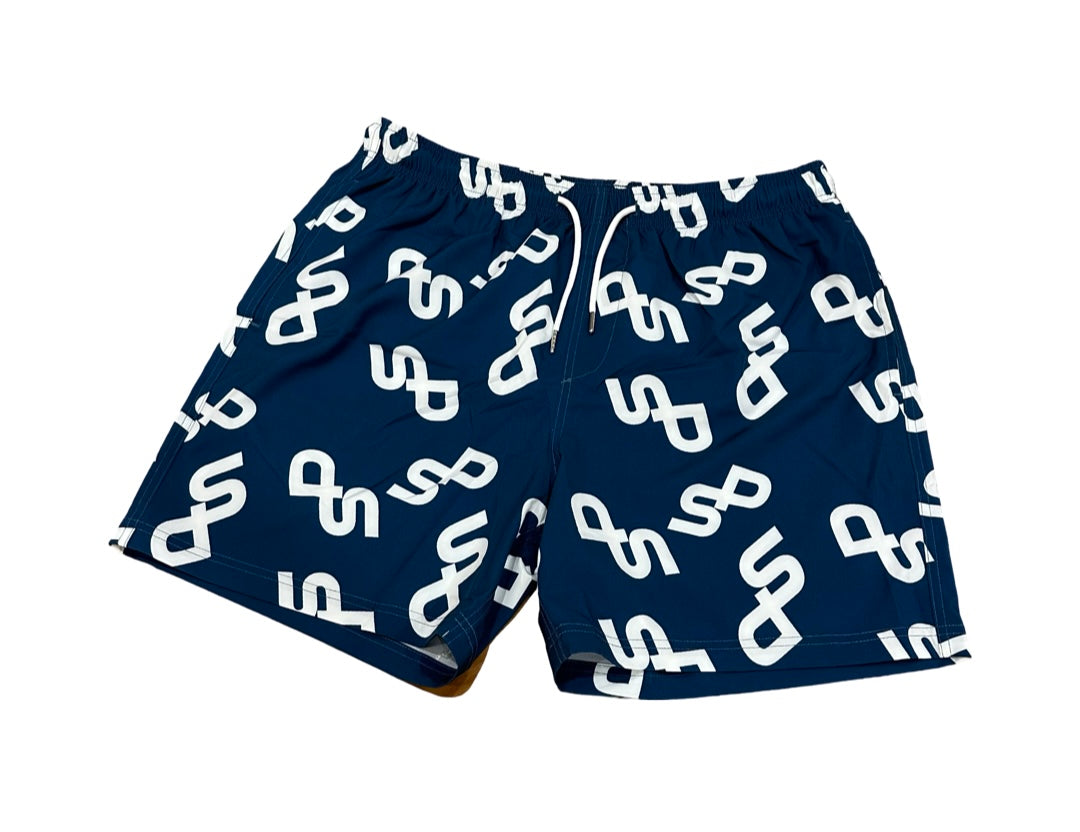 BLUE LOGO SWIM SHORTS