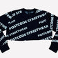 POSTCODE CREW NECK SWEATER BLACK